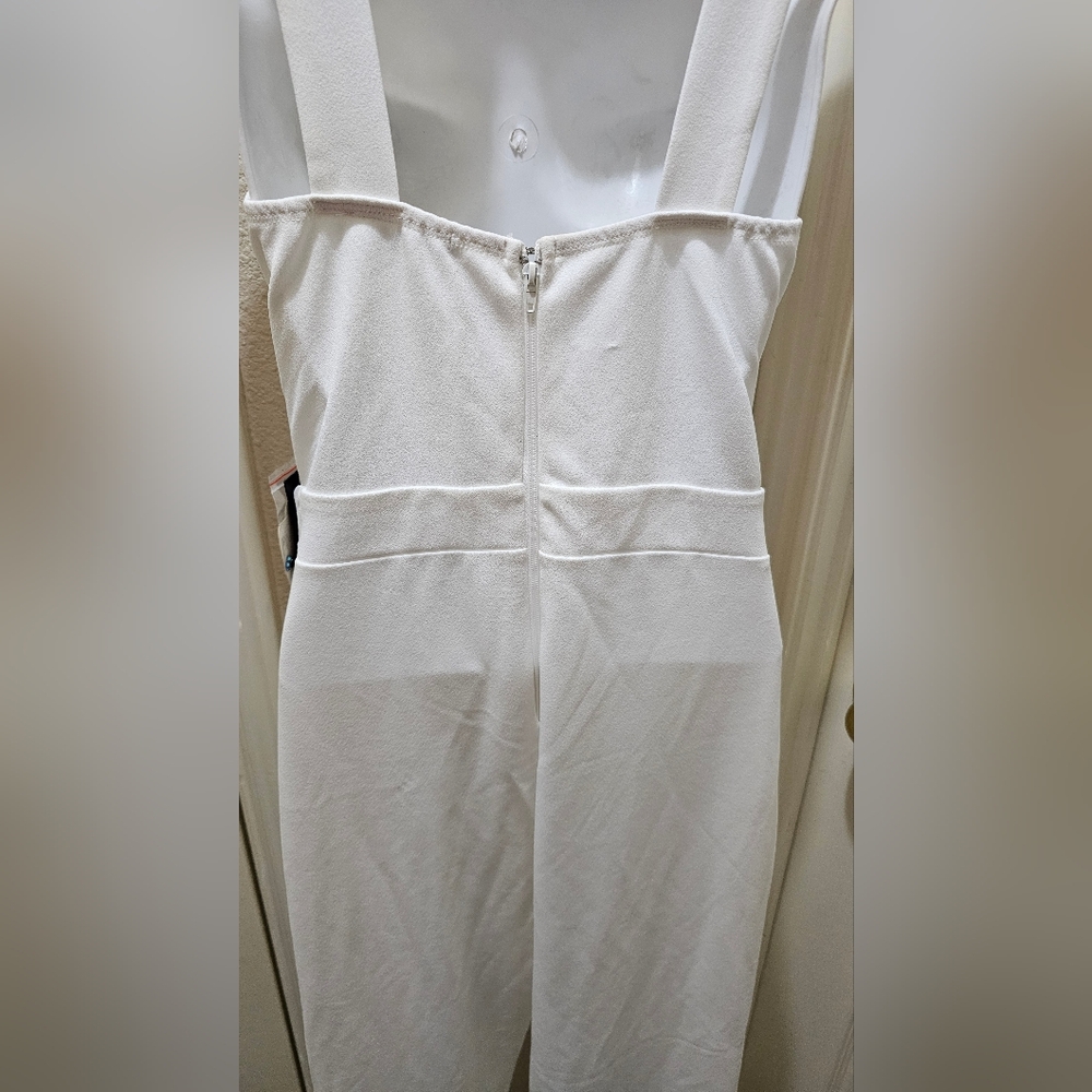 Beautiful Rhinestone Cutout White Jumpsuit NWT - Picture 6 of 15